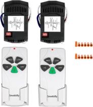 Kit de controle remoto para ventilador de teto Smekitlly, pacote com 2 unidades com dimmer de luz