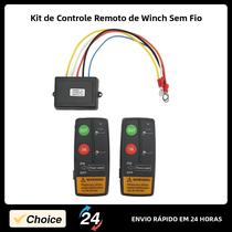 Kit De Controle Remoto Sem Fio Para Guincho 12V 24V Com Alcance De 75ft, Controlador De Guincho Kit De Controle Remoto Sem Fio Para Guincho 12V 24V Com Alcance De 75ft, Controlador De Guincho