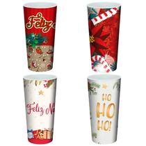 Kit de Copos Decorados Feliz Natal para Brindes Lembrancinhas