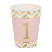 Kit de Copos Elegance Número 1 rosa 270ml