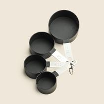 Kit de Copos Medidores Black Inox com 4 Peças - ACASA