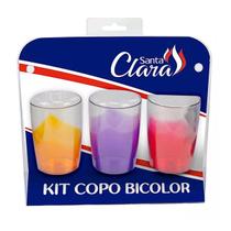 Kit de Copos Plásticos Bicolor - Santa Clara Kit de Copos Plásticos Bicolor - Santa Clara