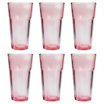 Kit De Copos Rose Longo Para Drinks 385ml Linha Soho Com 12 Unidades