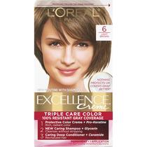 Kit de cor de cabelo L'Oreal Paris Excellence Creme 6 Light Brown Kit de cor de cabelo L'Oreal Paris Excellence Creme 6 Light Brown