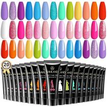 Kit de cores de unhas Poly Gel SAVILAND, extensão de unhas de 20 cores