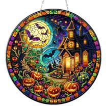 Kit de coroa de flores de pintura de diamantes de Halloween com tema de casa mal-assombrada Kit de coroa de flores de pintura de diamantes de Halloween com tema de casa mal-assombrada