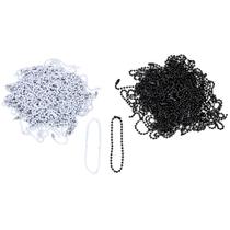 Kit De Correntes Bolinha 12cm Com Canoa Preto + Branco - 50 Unidades Cada