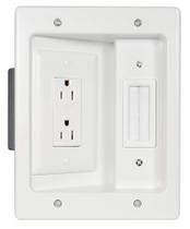 Kit de corretivo de cabos Legrand OnQ Wall para TV de tela plana branco