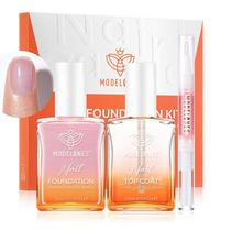 Kit de corretivo de unhas modelones Nail Natural com Top Coat & Oil