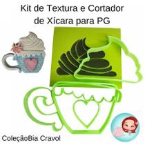 Kit de Cortador e Textura - Xícara G - PG Mesa Posta - Bia Cravol