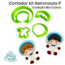 Kit de cortadores de biscuit Astronauta - Coleção Bia Cravol