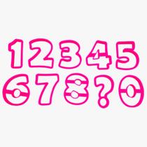 Kit de Cortadores de Plástico para Velas de Números Biscuit Pink