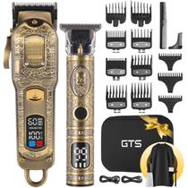 Kit de corte de cabelo elétrico Hair Clippers GTS PRO sem fio para homens