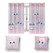 Kit De Cortina De 2 Metros + 2 Almofadas Infantis Kids Kit De Cortina De 2 Metros + 2 Almofadas Infantis Kids