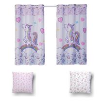 Kit De Cortina De 2 Metros + 2 Almofadas Infantis Kids Kit De Cortina De 2 Metros + 2 Almofadas Infantis Kids