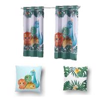 Kit De Cortina De 2 Metros + 2 Almofadas Infantis Kids Kit De Cortina De 2 Metros + 2 Almofadas Infantis Kids