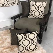 Kit De Cortina Sala Quarto Escritório 2 m + 4 Almofada Cheia