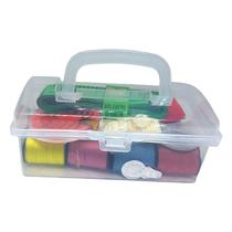 Kit De Costura Completo Mini Tesoura Agulhas Botões E Estojo Viagem