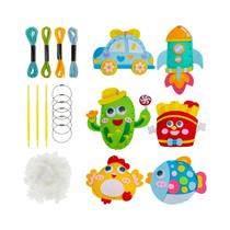 Kit De Costura De Animais Em Feltro DIY Para Crianças, Brinquedo De Artesanato Para Iniciantes, Kit De Costura De Animais Em Feltro DIY Para Crianças, Brinquedo De Artesanato Para Iniciantes,