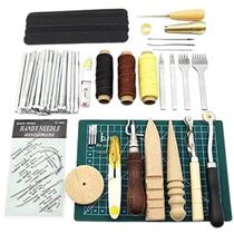 Kit De Costura De Couro Groove Com 50 Peças E Maleta Preto
