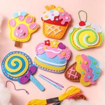 Kit De Costura DIY De Bolo De Sobremesa Fofo Para Meninas, Conjunto De Artesanato De 6 Peças Para