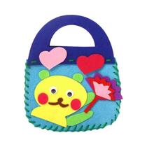 Kit De Costura DIY Para Meninas: Conjunto De Bolsas De Tecido Com Desenhos Animados, Bolsas De