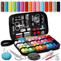 Kit de Costura Doméstica 135 Peças com Bolsa Zíper Completa Kit de Costura Doméstica 135 Peças com Bolsa Zíper Completa