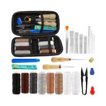 Kit De Costura Em Couro 54 Peças Para Reparo De Estofados Com Agulha De Costura E Tesoura Para Kit De Costura Em Couro 54 Peças Para Reparo De Estofados Com Agulha De Costura E Tesoura Para