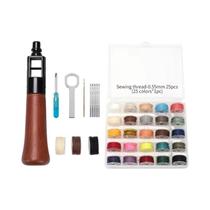 Kit De Costura Em Couro Com Agulha E Linha, Ferramentas DIY Para Artesanato Em Couro, Costurador