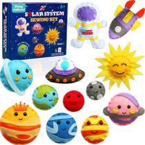 Kit de costura Flying Childhood Solar System para crianças de 8 a 12 anos