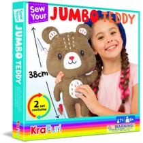 Kit de costura KRAFUN Big Jumbo Teddy Bear para crianças de 7 a 12 anos