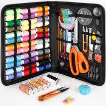 Kit de costura maxfanay Needle and Thread com tesoura e muito mais