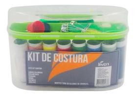Kit De Costura Prática De Plástico Cores Variadas 15x9-5cm