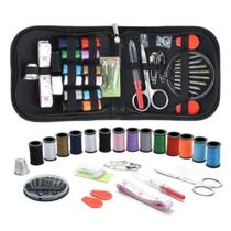 Kit De Costura Rápido Viagem Estojo Linhas Agulhas Alfinetes 27 itens - EVISYS
