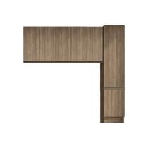 Kit de Cozinha 3 Peças Maxxi (2 Armários + 1 Paneleiro) CPT35 Nogal - Kappesberg