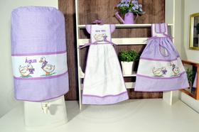 kit de Cozinha 3 Peças - Patinho Lilás