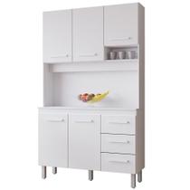 Kit De Cozinha 5 Portas 3 Gavetas Com Nicho Vitorina Branco Kit De Cozinha 5 Portas 3 Gavetas Com Nicho Vitorina Branco