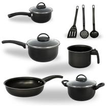 Kit de Cozinha 8 Peças Antiaderente Panelas e Utensílios Essenciais para o Dia a Dia Kit de Cozinha 8 Peças Antiaderente Panelas e Utensílios Essenciais para o Dia a Dia