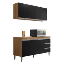 Kit de Cozinha Andréia Balcão 150cm com Tampo MDP e Aéreo - AJL Móveis