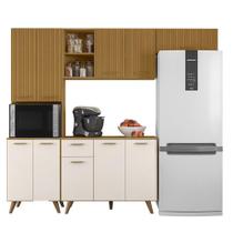 Kit de Cozinha Armario com Balcão Olinda 10 Portas 1 Gaveta