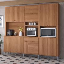 Kit de Cozinha Armário Compacta Astra 2,40m Lukaliam Móveis 10 Portas e 4 Gavetas
