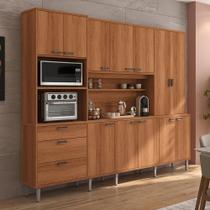 Kit de Cozinha Armário Compacta Pulse 2,60m Lukaliam Móveis 12 Portas e 3 Gavetas