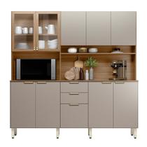 Kit de Cozinha Compacta 10 Portas 2 Gavetas Amora Amendola Touch/Nude Prime Tx - Demóbile