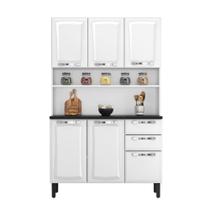 Kit de Cozinha Compacta 120 Aço 6 Portas 2 Gavetas Pratika