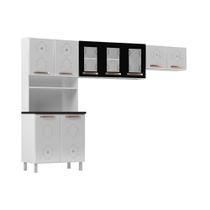 Kit de Cozinha Compacta Mirage Aço 3 Peças (2 Aéreos + 1 Paneleiro) CZC40 Branco/Preto - Telasul Kit de Cozinha Compacta Mirage Aço 3 Peças (2 Aéreos + 1 Paneleiro) CZC40 Branco/Preto - Telasul