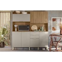 Kit de Cozinha Compacta Pitaya c/ 7 Portas e 2 Gavetas 178cm Amendola/Nude Prime TX - Demóbile Kit de Cozinha Compacta Pitaya c/ 7 Portas e 2 Gavetas 178cm Amendola/Nude Prime TX - Demóbile
