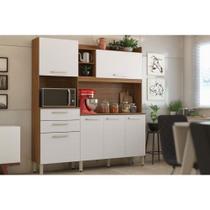 Kit de Cozinha Compacta Select c/ 6 Portas e 2 Gavetas 178x194 Amendola/Branco - Demóbile