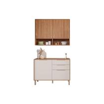 Kit de Cozinha Completa 2 Peças Divina (1Aéreo+1Balcão) C2P44 Freijo/Off White - MGM Kit de Cozinha Completa 2 Peças Divina (1Aéreo+1Balcão) C2P44 Freijo/Off White - MGM