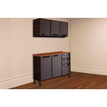 Kit de Cozinha Completa 2 Peças Estilo (1 Armário + 1 Balcão) C2P08 Cinza/Grafite - Bertolini Kit de Cozinha Completa 2 Peças Estilo (1 Armário + 1 Balcão) C2P08 Cinza/Grafite - Bertolini