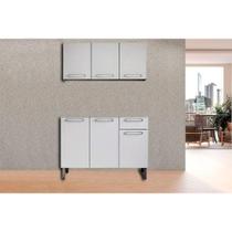 Kit de Cozinha Completa 2 Peças Evidence (1 Armário + 1 Balcão) C2P07 Branco - Bertolini Kit de Cozinha Completa 2 Peças Evidence (1 Armário + 1 Balcão) C2P07 Branco - Bertolini